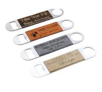 Apribottiglie in pelle personalizzato, regalo per lui per il terzo anniversario, con incisione personalizzata, accessorio per uomo, marito, testimone dello sposo, barista, coppia (bianco)