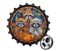 Apribottiglie in vetro colorato carino procioni in costume di Halloween apribottiglie rotondo magneti per frigorifero bevande birra apribottiglie magnetico per frigorifero, cucina, ufficio