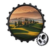 Apribottiglie italiano toscano decorazione domestica apribottiglie magnetico per gli amanti della birra, divertente decorazione rotonda magneti frigo apribottiglie portatile per frigorifero, stile