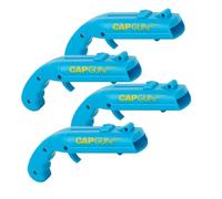 Apribottiglie lancia-tappi con 4 pezzi, apribottiglie lancia-tappi portatile, accessorio da bar per feste, barbecue, tailgate e serate di gioco (Blue)