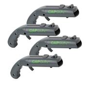Apribottiglie lancia-tappi con 4 pezzi, apribottiglie lancia-tappi portatile, accessorio da bar per feste, barbecue, tailgate e serate di gioco (Gray)