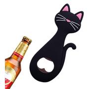 apribottiglie - Magnete a forma di gatto da 58 g, strumento per birra in acciaio, solvente per tappo portatile creativo, retro magnetico potente, accessorio da cucina compatto per