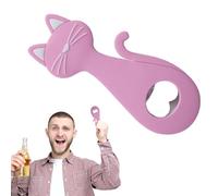 Apribottiglie magnetiche - a forma di gatto in acciaio, strumento portatile per frigorifero, accessorio creativo Kitchen Bar, cabina alberghiera, cappello decorativo Remover Gadget, unico
