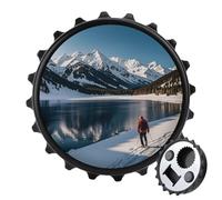 Apribottiglie magnetico a forma di persone, con scritta "People Cross Lakes", strumento salvaspazio da cucina, divertente apribottiglie e magnete per frigorifero, per campeggio, viaggi, campeggio
