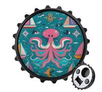 Apribottiglie magnetico con creature marine per navigazione, strumento da cucina salvaspazio, divertente apribottiglie e magnete per frigorifero, per campeggio, viaggi, campeggio, stile nero