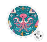 Apribottiglie magnetico con creature marine per navigazione, strumento da cucina salvaspazio, divertente apribottiglie e magnete per frigorifero, per campeggio, viaggi, campeggio, stile bianco