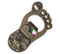 Apribottiglie magnetico | Ornamenti in metallo retrò portatile | Apribottiglie manuale | Per ragazze donne casa frigorifero interno o esterno festa di inaugurazione della casa