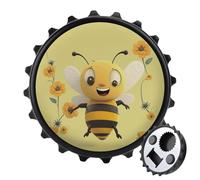 Apribottiglie magnetico per frigorifero, apribottiglie magnetico Happy Bee, forti magneti per frigorifero, apribottiglie per uomini e donne