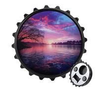 Apribottiglie magnetico per frigorifero, con scritta "Tramonto viola" sull'acqua, forti magneti per frigorifero, apribottiglie per uomo e donna
