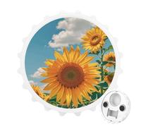 Apribottiglie magnetico per gli amanti della birra, decorazione per la casa con scritta "Hello Nice Sunshine", decorazione rotonda divertente, calamite per frigorifero, apribottiglie portatile per
