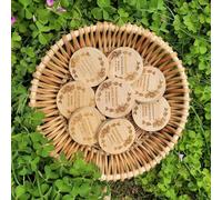 Apribottiglie Magnetico Rotondo In Legno Personalizzato, Con Logo Inciso, Nome E Data Personalizzati, Magnete Da Frigorifero In Legno, Souvenir Di Nozze, Compleanno, Natale(100PCS)