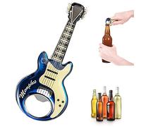 Apribottiglie per Birra a Forma di Chitarra,Portachiavi Apribottiglie Apribottiglie Birra Confezione Regalo Uomo Regali per Papà per Gli Amanti Della Musica,in Metallo,Con magnete,Regalo di Compleanno