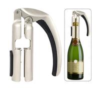 Apribottiglie per champagne, spumante e sughero, apribottiglie per bottiglie di vino, per cucina, professionale, per aprire bottiglie di vino frizzante (argento)