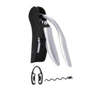 Apribottiglie per vino - verticale compatto Apribottiglie per vino, ergonomico e portatile, strumenti da bar manuali con viti extra antiaderenti e taglierina per fogli, include coltello
