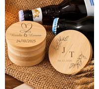 Apribottiglie Personalizzato, Apribottiglie Rotondo In Legno Con Incisione, Regali Personalizzati Per Gli Amanti Della Birra, Baristi, Accessori Per La Tana Degli Uomini