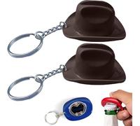 Apribottiglie portatile in stile occidentale per uomini e donne, apribottiglie a forma di cappello da cowboy, portachiavi, novità rustiche per matrimoni in campagna, decorazione per bar, addio al