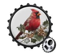 Apribottiglie rotondo con uccellino rosso ad acquerello, magneti per frigorifero, bevande, birra, apribottiglie magnetico per frigorifero, cucina, ufficio