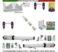 APRICANCELLO 5 MT 2 ANTE AUTOMATISMO KIT CBR 2 MOTORI 220 V 2 FOTO 3 RADIOC FARO
