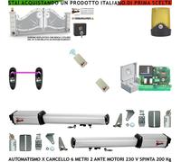 Apricancello 6 Metri 2 Ante Kit REC 2 Motori 230 V 2 Radioc Foto Faro Selettore