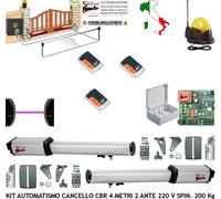 APRICANCELLO ELETTRICO 4 MT 2 ANTE KITC 2 MOTORI 220 V CBR 3 RAD LAMP SELETT