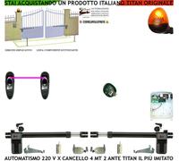APRICANCELLO ELETTRICO TITAN 220 V CANCELLO 2 ANTE 4 METRI RADIOCOM FOTO FAROLED