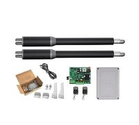 Apricancello scorrevole, Apriporta Attuatore lineare DC Ingranaggio a vite senza fine automatico a battente Tubo elettrico, luce, pulsante, operatore GSM(KIT A)