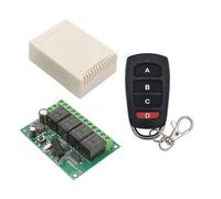Apricancello scorrevole, Interruttore di telecomando universale senza fili 433 MHz DC 6V12V 24V 30V 4CH10A ricevitore trasmettitore Rf for garage/cancello/motore/luce/lampada(2404 kt16)