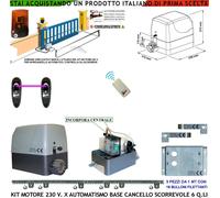 Apricancello Scorrevole Kit Base Motore 230 V 6 Q. Telec Fotoc Faro 3 MT Cremagl