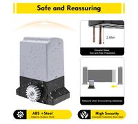 Apricancello scorrevole per carichi pesanti 370 W/550 W/750 W con motore elettrico automatico, rack da 6 m e kit telecomando - Migliore comodità