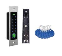 Apricancello, Tastiera di controllo accessi in metallo impermeabile con impronte digitali RFID125Khz Controller di accesso apriporta for lettore di password con design integrato(With base)