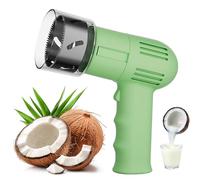 Apricocco Elettrico, Strumento Portatile Per Forare Il Cocco Con Raschiatore Per Cocco E Protezione Lama, Foro Da 6 Cm Di Diametro, Apertura Con Un Solo Pulsante, Per Negozio, Ristorante E Succ green