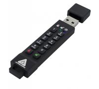 Apricorn 64GB Aegis Secure Key 3z unit flash USB USB tipo A 3.2 Gen 1 3.1 Gen 1 Nero (64GB Secure USB 3.0 256-bit - New Retail - XTS HDWR Encrypted - Warranty 3M) - Nouvo