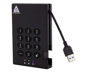 Apricorn Aegis Padlock 500 GB | Unità disco esterna portatile USB 3.0, 256-bit AES XTS Hardware Encrypted
