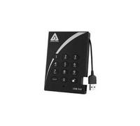 Apricorn Aegis Padlock USB 3.0 500GB disco rigido esterno Nero (HDD 500GB Apricorn Padlock - Secure USB 3.0 External - 5400rpm NEW