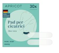 APRICOT - 2 tamponi in silicone con aloe vera biologica, 16,5 cm x 3,5 cm, 30 pezzi, riutilizzabili, in silicone per cicatrici, cicatrici, silicone, taglio cesareo
