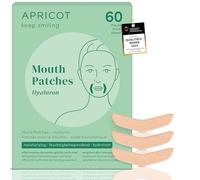 APRICOT 60 cerotti anti-invecchiamento con acido ialuronico in cotone biologico - pieghe naso-labiali, cerotti naso-labiali, rimozione delle pieghe della bocca, pieghe superiori, rassodamento delle