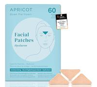 APRICOT 60 cerotti da notte "down the frown" in cotone biologico - stimola la produzione di collagene - toppe con acido ialuronico - nastro pieghevole e cerotto - albicocca beauty