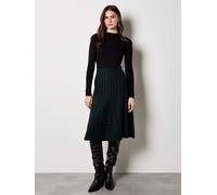 Apricot Abito in maglia semplice con gonna a rombi color Apricot 42 Nero