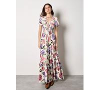 Apricot Apricot Chloe Floreale Abito lungo a portafoglio 38 crema