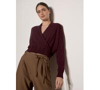 Apricot Apricot Soft Fine Knit Wrap Jumper 40 rosso