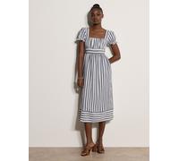 Apricot Apricot Stripe Milkmaid Midaxi Vestito 42 blu