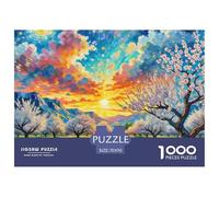 Apricot Blossom 1000 Piece Jigsaw Puzzle For Adults Family Challenge Toys Stress Relief Puzzle Cultivate The Spirit of Teamwork for Family Decorations 70x50cm/1000pcs