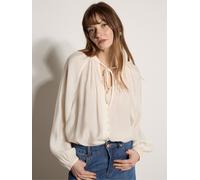 Apricot Camicetta leggera color Apricot con maniche a palloncino xlarge Bianco
