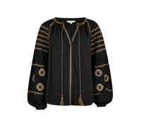 Apricot Camicia da donna 'Aztec Embroidered' beige / nero Donna - Abbigliamento - Taglie comode - Camicie e tuniche - Camicie Apricot XS