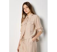 Apricot Camicia squadrata a righe sottili color Apricot 42 Naturale