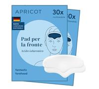 APRICOT - Cuscinetti anti-rughe, 2 pezzi, in silicone medico con acido ialuronico a basso peso molecolare, levigatura della fronte e dell'ira, 60 volte riutilizzabili, dermatologicamente testato