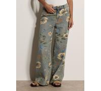 Apricot Jeans alla caviglia con stampa floreale color Apricot 44 blu