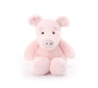 Apricot Lamb Peluche a forma di maialino entusiasmato per bambini, morbido e carino, per neonati e bambini, rosa, 22 cm