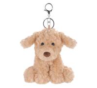 Apricot Lamb Portachiavi carino per cane, morbido peluche portachiavi giocattolo per zaino per bambini, portafoglio, 10 cm, marrone, 10cm