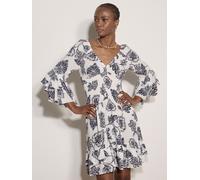 Apricot Mini abito floreale con volant Apricot Sarasa 44 blu